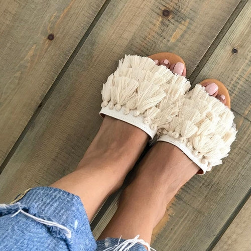 Sandales en cuir blanc «CHACHIA», sandales faites à la main, chaussures d'été blanches, sandales diapositives, sandales à talon, sandales à enfiler,