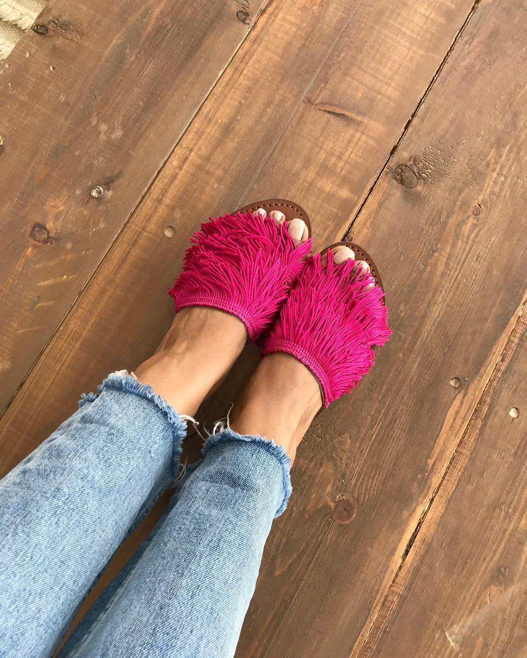 Sandales HDBA rose, sandales plates, chaussures d'été en rose,
