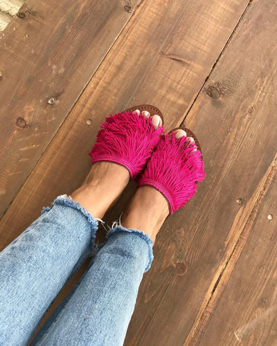Sandales HDBA rose, sandales plates, chaussures d'été en rose,