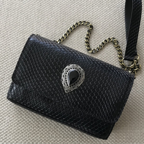 Sac Bijou Noir croco